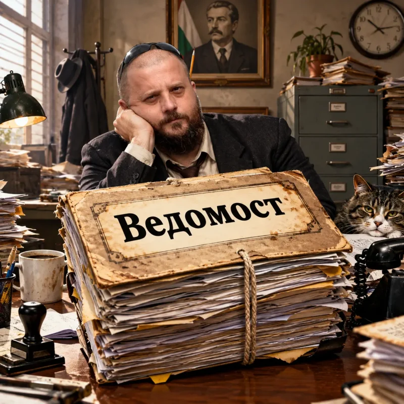 „Ведомост“ – сатиричен разказ за абсурда на бюрокрацията